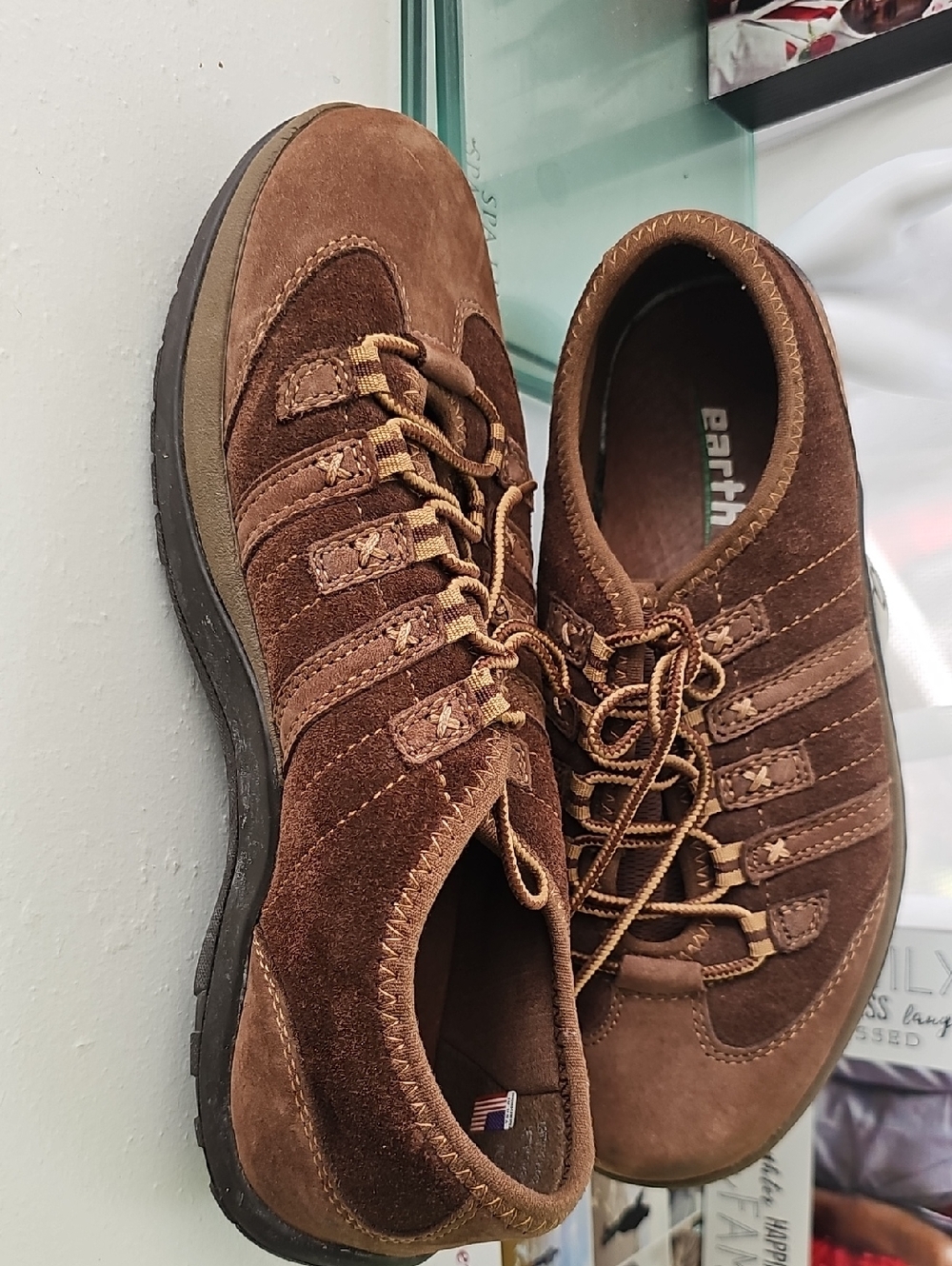 Earth Brown Suede Women's Lace-Up Sneakers